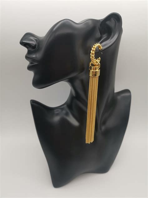 ysl tassel earrings replica|ysl earrings farfetch.